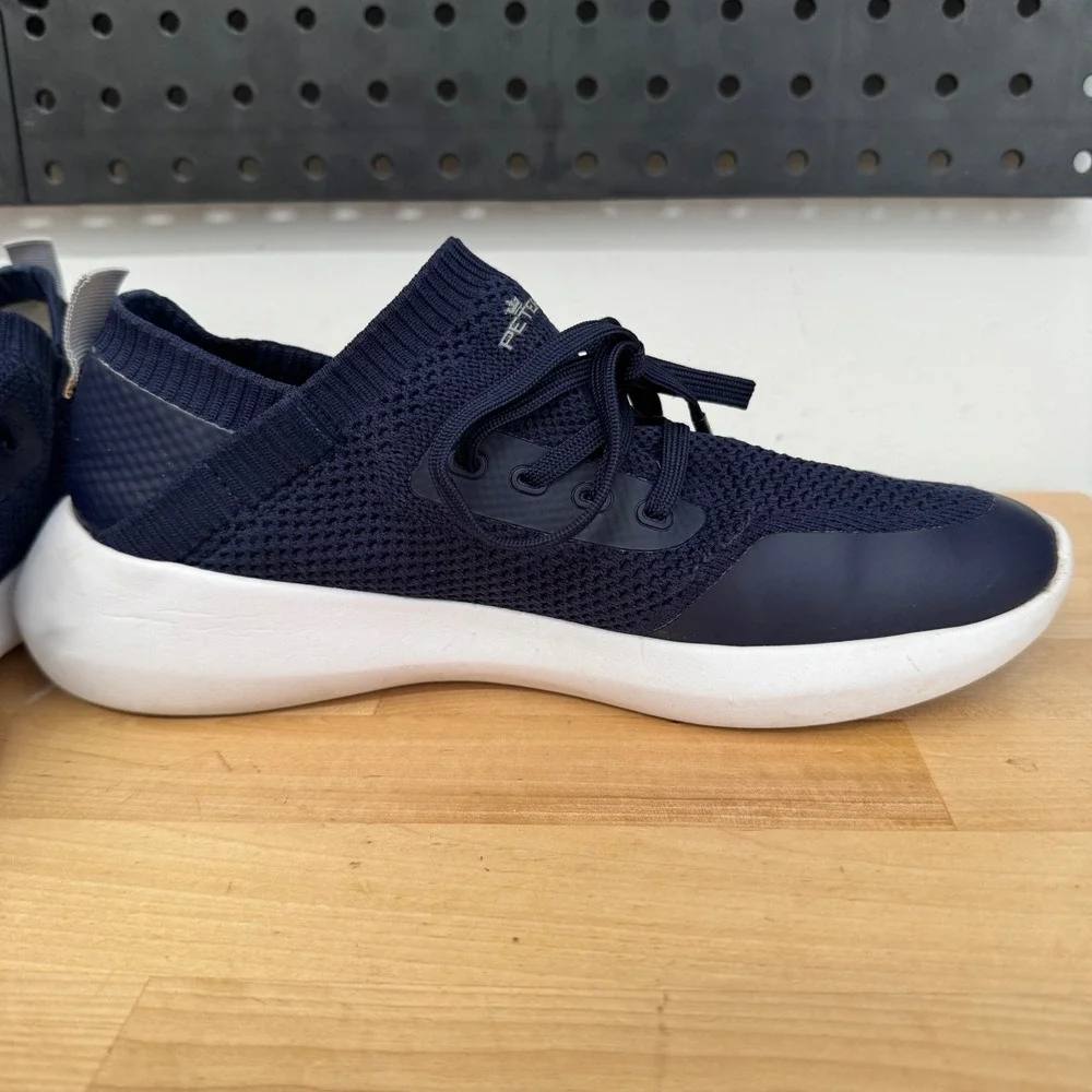 Peter Millar Hyperlight Apollo Navy Knit Sneakers Mens 8.5 LA21EF01